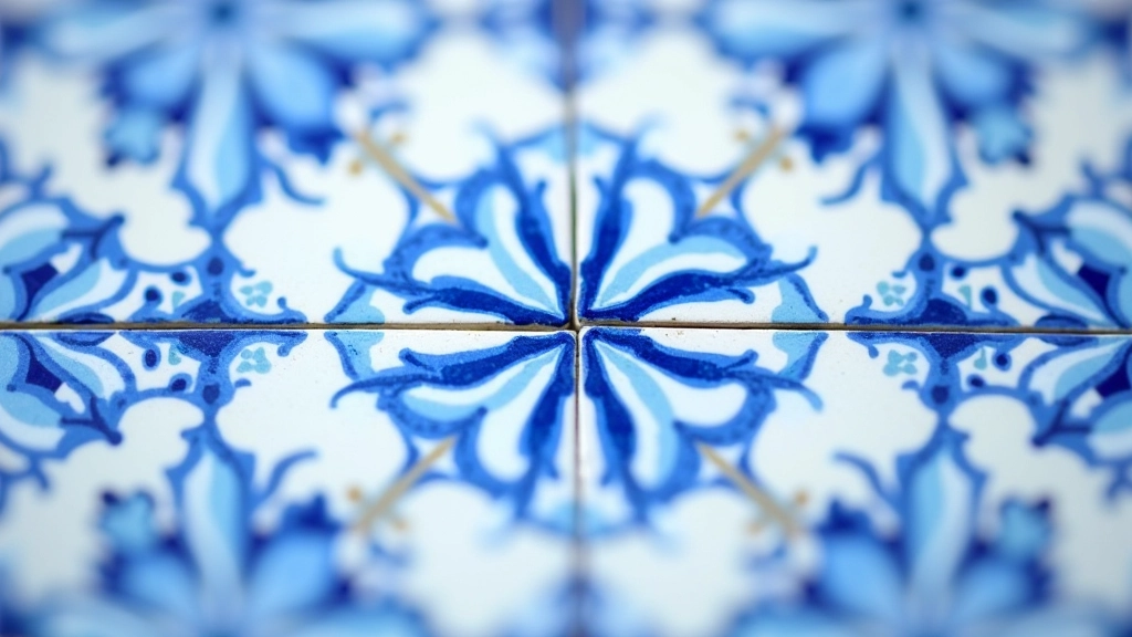 Colorful hand-painted Portuguese azulejo tiles